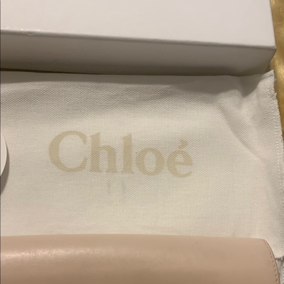 Chloe Powder Light Pink Leather Wallet Gold Hardware - Picture 3 of 16